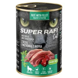 Super Rafi Sterilised Cat 12 x 400 g - Gans & Truthahnleber