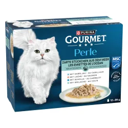 Sparpaket Gourmet Perle Gemischte Auswahl 24 x 85 g - Zarte Stückchen aus dem Meer in Sauce (4 Sorten)