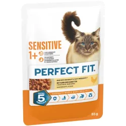 Perfect Fit Sensitive 1+ - Sparpaket: Huhn (48 x 85 g)