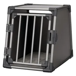 Trixie Transportbox Aluminium graphit - Grösse L: B 92 x T 78 x H 64 cm