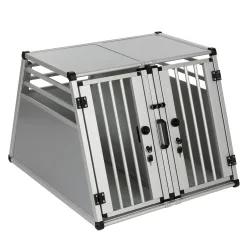 Autohundebox AluRide Doppelbox - Grösse L: B 80 x T 92 x H 65 cm