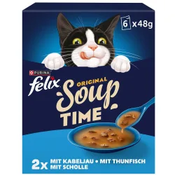 Felix Soup Suppe 6x48g Kabeljau, Thunfisch, Scholle