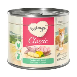 Feringa Classic Meat Menü Kitten 6 x 200 g - Kaninchen & Huhn