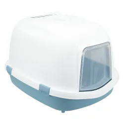 Trixie Katzentoilette Primo XXL Top mit Haube -  blau/weiss