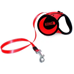 KONG Ultimate Einziehbare Leine Rot - XL: bis 70 kg, Gurt-Länge ca. 5 m