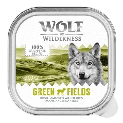 Sparpaket Wolf of Wilderness Adult 24 x 300 g - Green Fields - Lamm