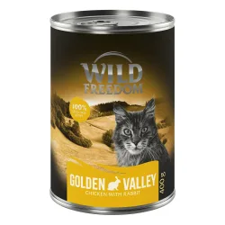 Wild Freedom Adult 6 x 400 g - getreidefreie Rezeptur - Golden Valley - Kaninchen & Huhn