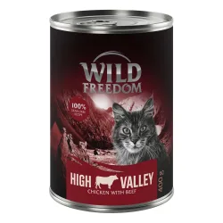 Wild Freedom Adult 6 x 400 g - getreidefreie Rezeptur - High Valley - Rind & Huhn