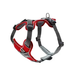 HUNTER Geschirr Divo, rot/grau - Grösse M: 56-73 cm Brustumfang