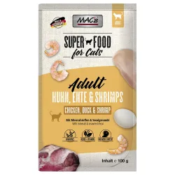Sparpaket MAC´s Cat Pouch 24 x 100 g - Huhn, Ente & Shrimps