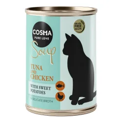 Cosma Soup 6 x 100 g - Thunfisch und Hühnchen mit Süsskartoffel