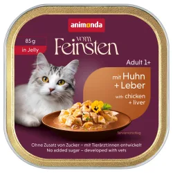 animonda vom Feinsten Adult 32 x 85 g - Huhn & Leber in Gelee
