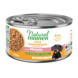 Natural Trainer Pate Monoproteico Small & Toy Adult - Sparpaket: 24 x 150 g Schweinefleisch