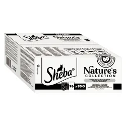 Sheba Nature's Collection in Sauce Protein ausgewachsen Portionsbeutel 96 x 85 g - Feine Vielfalt (Huhn, Truthahn, Thunfisch, Lachs)