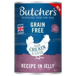 Sparpaket Butcher's Original Getreidefrei für Hunde 48 x 400 g - mit Huhn in Gelee