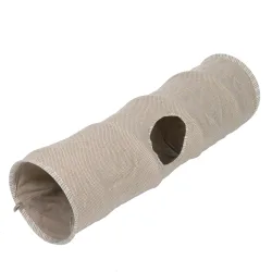 Kombi-Paket: Kratzmöbel Relax + Katzentunnel Natural - Relax: Ø 39 x H 14,5 cm + Natural: L 90 x Ø 25 cm