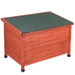 Hundehütte Woody Flachdach - Grösse M: B 104 x T 66 x H 70 cm