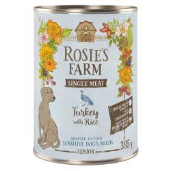 Rosie's Farm Single Meat Senior 6 x 395 g - Truthahn & Reis