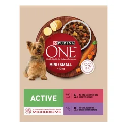 Purina ONE Mini Active Rind & Ente - Sparpaket: 12 x 85 g