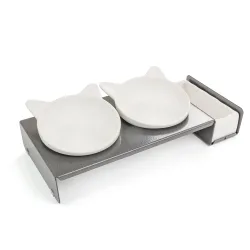 CanadianCat Company Futterbar Cat Diner - Holz: 2 x 250 ml, Ø 15 cm