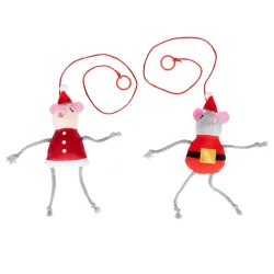 TIAKI Türhänger-Set Weihnachtliches Mäusepaar - 2er-Set