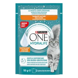 PURINA ONE Hydralife Katzen-Liquid 12 x 50 g - mit Lachs-Geschmack