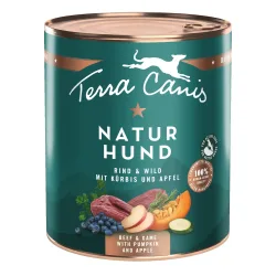 Terra Canis Naturhund 6 x 800 g - Rind & Wild mit Kürbis & Apfel