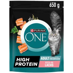 Zum Sonderpreis! PURINA ONE High Protein 2 x 650 g - Lachs