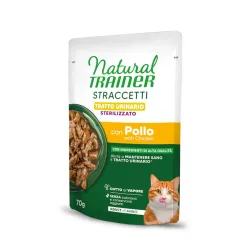 Natural Trainer Straccetti Urinary Sterilised Streifen in Sosse - 28 x 70 g mit Huhn