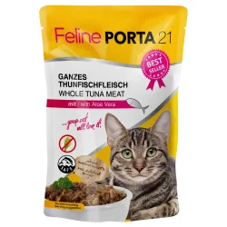Sparpaket Feline Porta 21 Frischebeutel 24 x 100 g - Thunfisch mit Aloe
