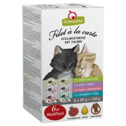 GranataPet Filet à la carte Probierpaket 6 x 85 g - Probierpaket (4 Sorten)