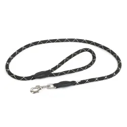 JULIUS-K9 IDC® Tau-Leine - 120 cm lang, Ø 10 mm, schwarz
