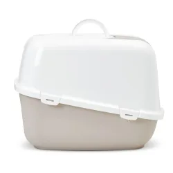 Savic Katzentoilette Nestor Jumbo - Toilette mocca / weiss + 2 extra Filter + 6 Bag it up