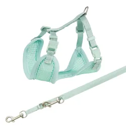 Trixie Junior Welpen-Softgeschirr mit Leine - 26-34 cm/10 mm, 200 cm, flieder