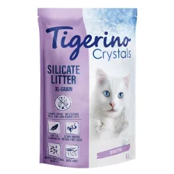 Tigerino Crystals Katzenstreu XXL / XL-Grain - Sensitive (parfümfrei) - Sparpaket: 6 x 5 l