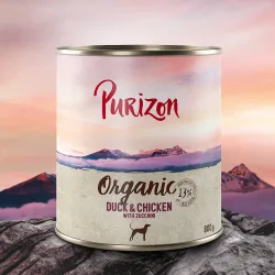 Purizon Organic 6 x 800 g - Ente und Huhn mit Zucchini
