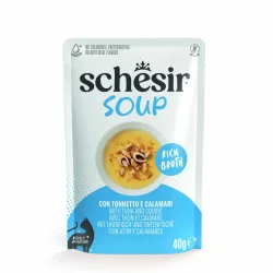 Sparpaket Schesir Cat Soup 24 x 40 g - Thunfisch und Tintenfisch