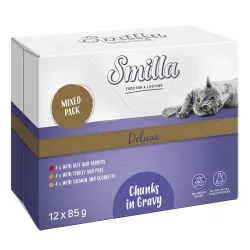 Smilla Deluxe Frischebeutel Häppchen in Sauce mit Gemüse - 12 x 85 g