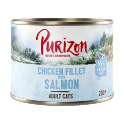 Purizon Original 24 x 200 g - getreidefrei - Hühnerfilet mit Lachs