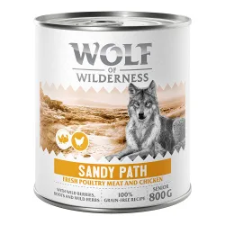 Wolf of Wilderness Senior 6 x 800 g - Mit viel frischem Geflügel  - Sandy Path - Geflügel mit Huhn