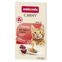 animonda Carny Adult Creamy - 6 x 16 g Rind & Taurin