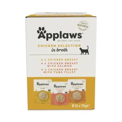 Sparpaket Applaws Cat Natural in Brühe 48 x 70 g - Hähnchenauswahl (3 Varianten)