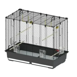 Ferplast Vogelkäfig Piano 6 - braun / schwarz: L 87 x B 46,5 x H 70 cm