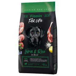 Fitmin Dog for life, Lamm und Reis - 2 x 12 kg