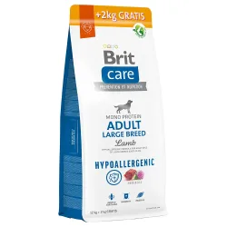 2 kg gratis! Brit Care Dog Hypoallergenic Adult 14 kg - Large Breed Lamm & Reis