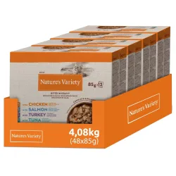 Sparpaket Nature's Variety Bites in Sosse 48 x 85 g - Fisch-Auswahl (2 Sorten)