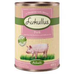 Sparpaket Lukullus Naturkost 24 x 400 g - Adult Schwein (getreidefrei)