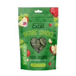 Burgess Excel Nature Snacks Herby Hearts - Sparpaket: 3 x 60 g