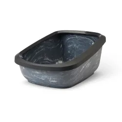 Savic Katzentoilette Aseo Jumbo marble - grau marmoriert / schwarz