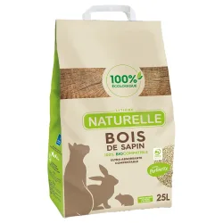 Perlinette Bois de Sapin Katzenstreu - 25 l (10 kg)